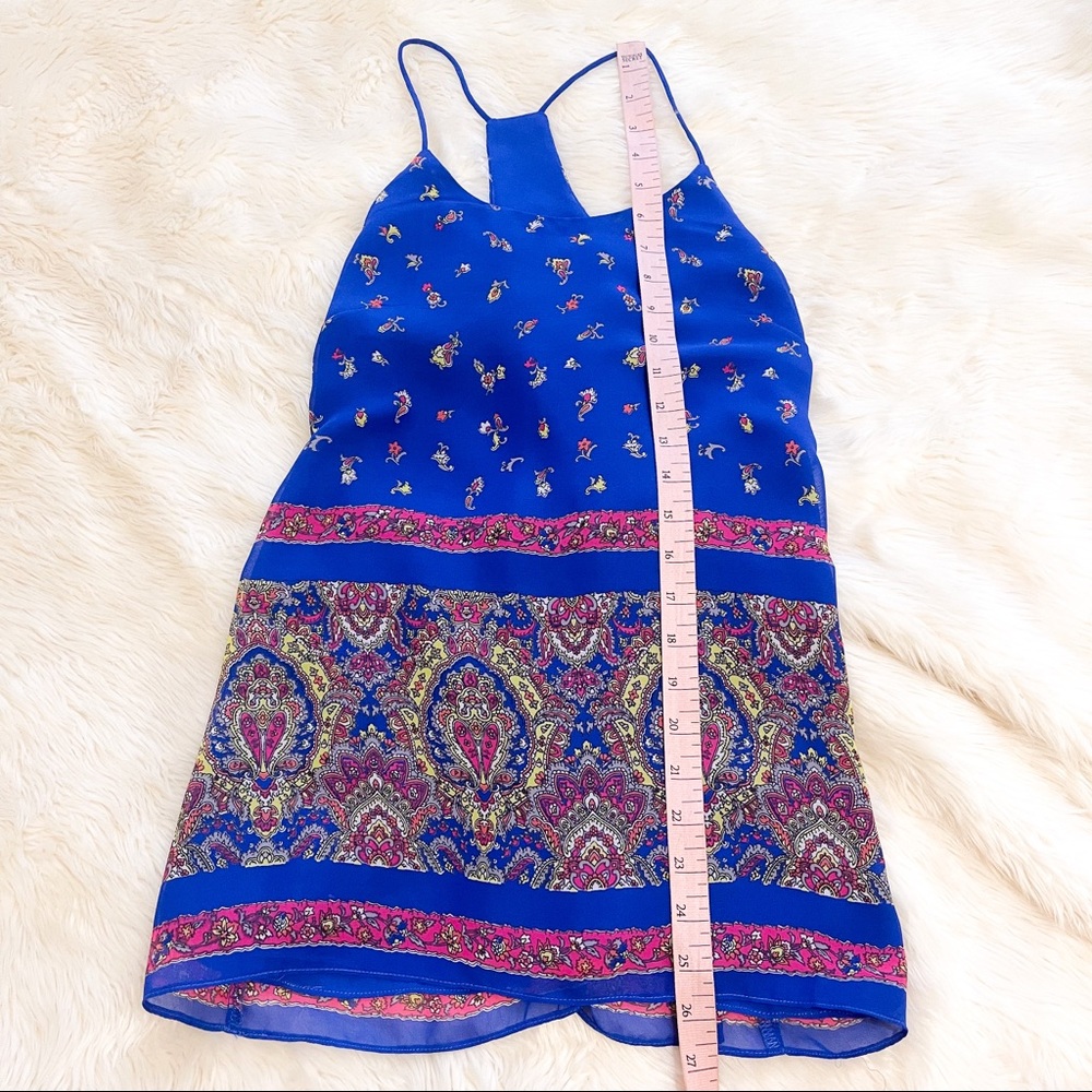 4/$25 Norah | blue paisley print tank top size small - Picture 5 of 6